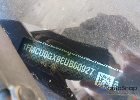 2014 Ford Escape Se z USA, uszkodzony, nr VIN 1FMCU0GX9EUB60927